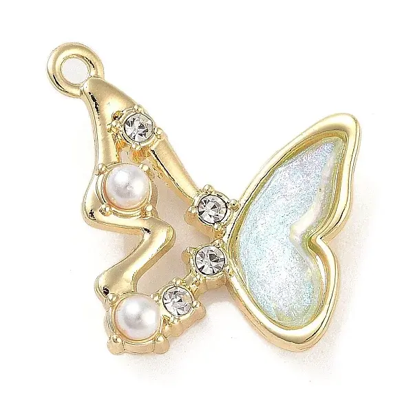 Alloy Glass Rhinestone Pendants
