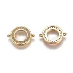 Brass Micro Pave Cubic Zirconia Links connectors