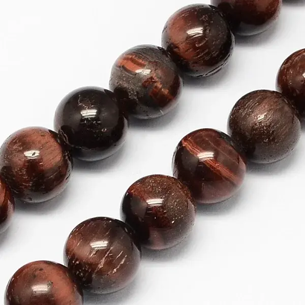 Natural Red Tiger Eye Stone Bead Strands