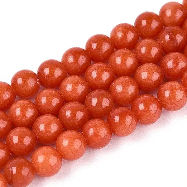 Dyed Natural Mashan Jade Round Beads Strands