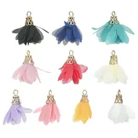 10Pcs 10 Colors Chiffon Pendants