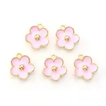 Light Gold Plated Alloy Enamel Pendants