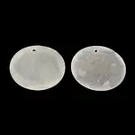 Flat Round Capiz Shell Pendants