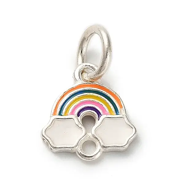 925 Sterling Silver Colorful Enamel Charms