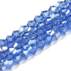 Transparent Electroplate Glass Beads Strands