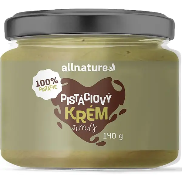 Allnature Pistáciový krém 100 % orechový krém 140 g