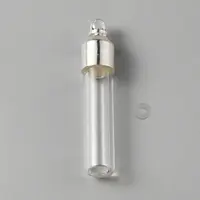 Clear Glass Tube Wish Bottle Pendants
