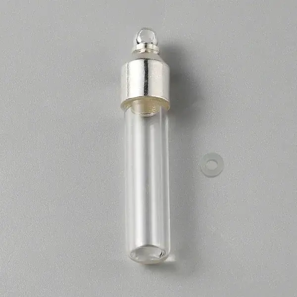 Clear Glass Tube Wish Bottle Pendants
