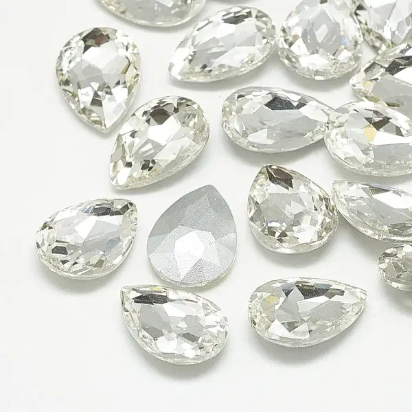 Pointed Back Glass Rhinestone Cabochons