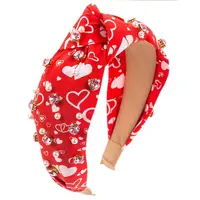 Valentine's Day Pearl Rhinestone Hair Bands