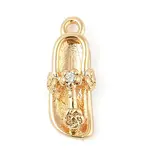 Brass Micro Pave Clear Cubic Zirconia Pendants
