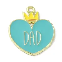 Father's Day Alloy Enamel Pendants
