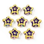 UV Plating Rainbow Iridescent Acrylic Beads