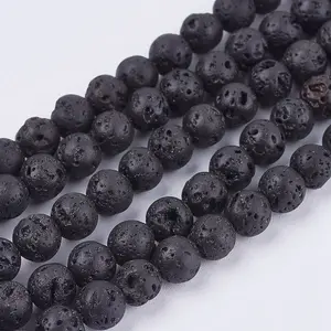 Natural Lava Rock Bead Strands