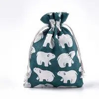 Polycotton(Polyester Cotton) Packing Pouches Drawstring Bags