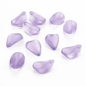 Transparent Spray Painted Glass Pendants