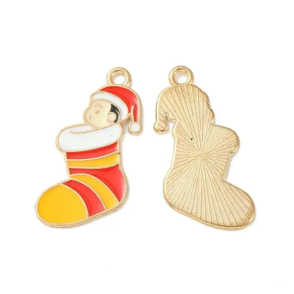 Christmas Alloy Enamel Pendants