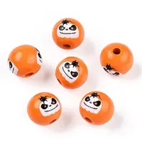 Halloween Theme Wood European Beads