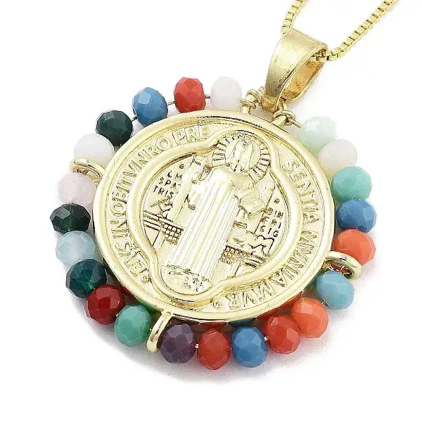 Brass with ABS Beads Pendant Necklaces