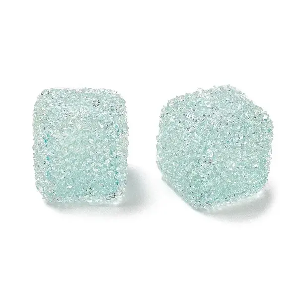 Drusy Cube Resin Rhinestone Beads