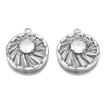 Brass Clear Cubic Zirconia Pendants