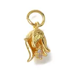 Ion Plating(IP) Brass Micro Pave Cubic Zirconia Pendants