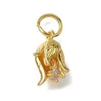 Ion Plating(IP) Brass Micro Pave Cubic Zirconia Pendants
