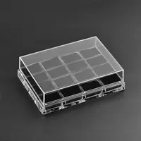 Cuboid Organic Glass Ring Display Boxes