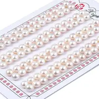 Half Drilled Natural Cultured Freshwater Pearl Beads