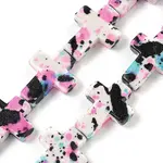 Baking Paint Synthetic Turquoise Beads Strands