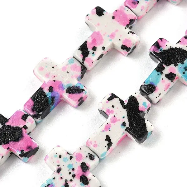 Baking Paint Synthetic Turquoise Beads Strands