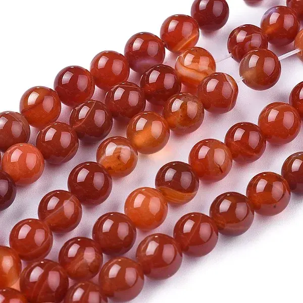 Natural Striped Agate/Banded Agate Beads Strands