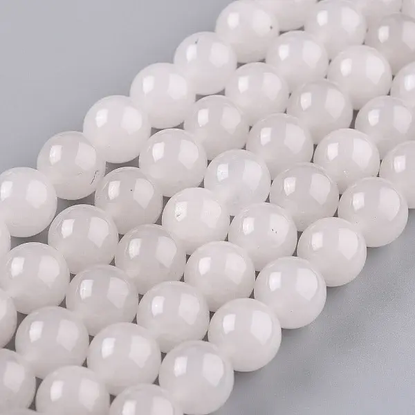 Natural White Jade Beads