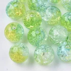 Transparent Crackle Acrylic Beads