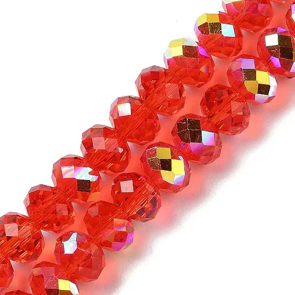 AB Color Plated Transparent Electroplate Beads Strands