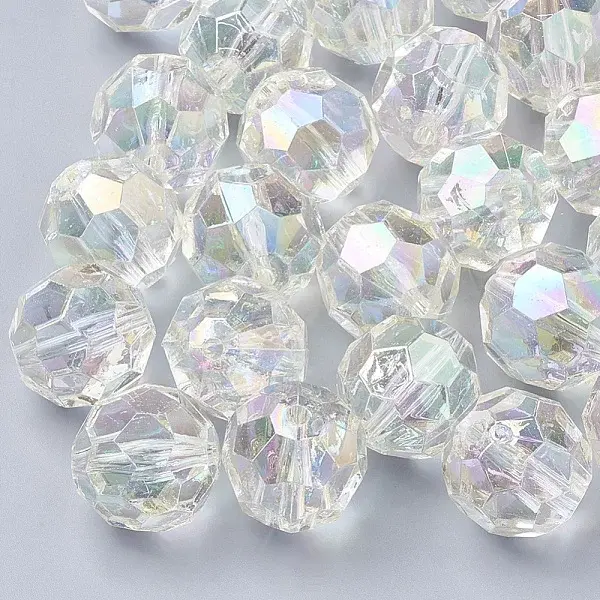 AB-Color Plated Transparent Acrylic Beads