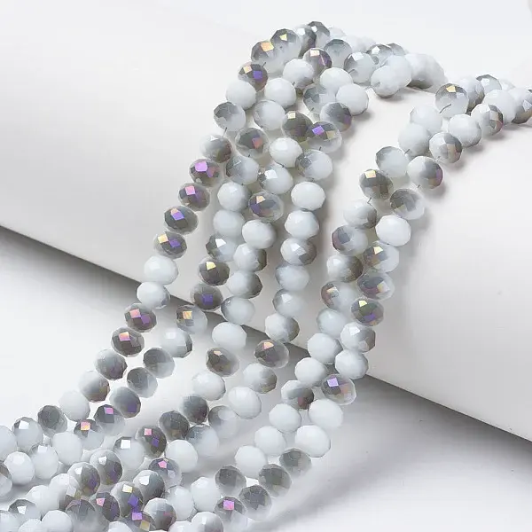 Electroplate Opaque Glass Beads Strands