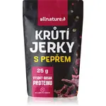 Allnature Krůtí jerky s pepřem sušené maso krůtí 25 g