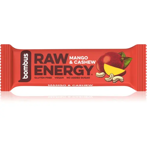 Bombus Raw Energy ovocná tyčinka příchuť Mango & Cashew 50 g
