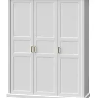 Třídveřová šatní skříň artis - bílá/ořech pacific