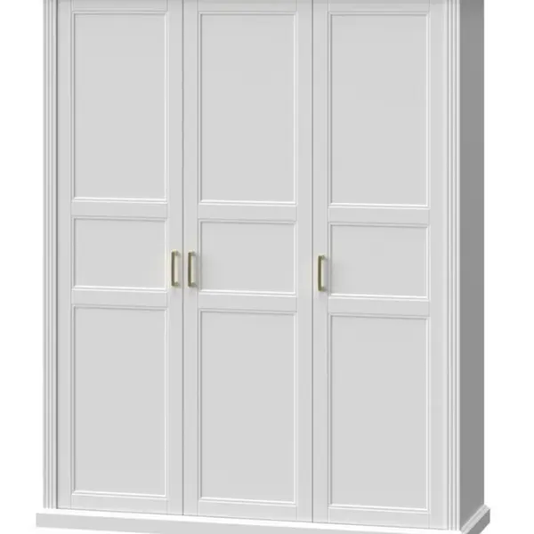 Třídveřová šatní skříň artis - bílá/ořech pacific