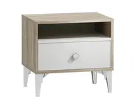 Noční stolek kaylla - dub sofia, bílá