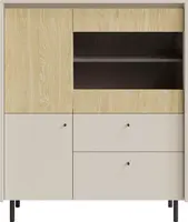 Vysoká komoda ii zayda - béžová/dub olejovaný