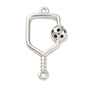 Brass Black Enamel Connector Charms