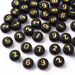 Opaque Black Acrylic Beads