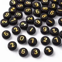 Opaque Black Acrylic Beads