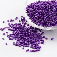 12/0 1.5-2mm Baking Paint Glass Seed Beads Loose Spacer Beads