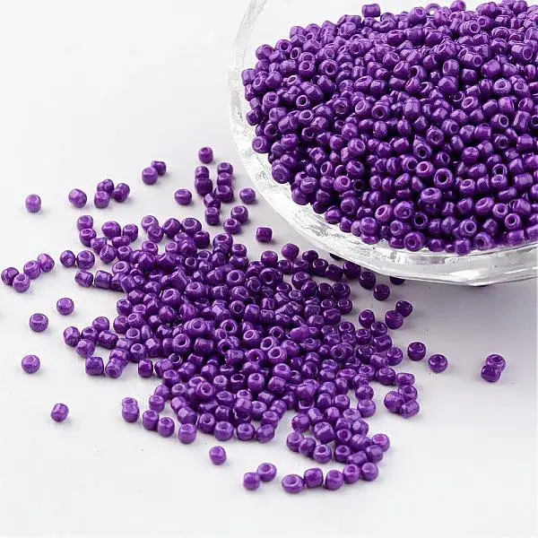 12/0 1.5-2mm Baking Paint Glass Seed Beads Loose Spacer Beads