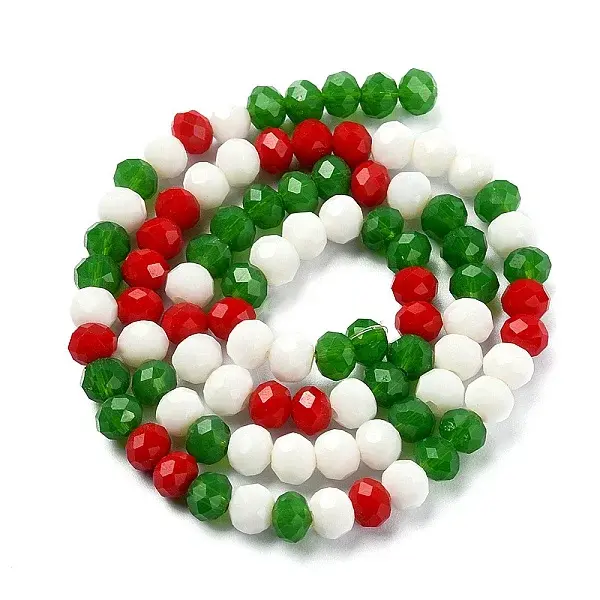 Christmas Theme Glass Beads Strands