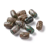 Tibetan Style 3-Eye dZi Beads